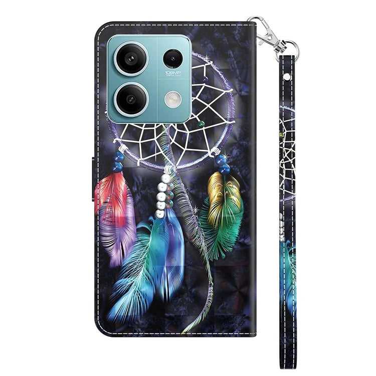 For Xiaomi Redmi Note 13 5G Cell Phone Cases 3D Pattern Printing Card Holder Cover