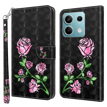 For Xiaomi Redmi Note 13 5G Cell Phone Cases 3D Pattern Printing Card Holder Cover