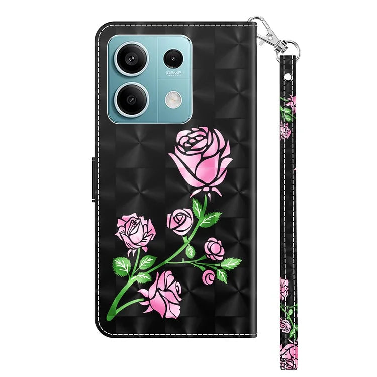 For Xiaomi Redmi Note 13 5G Cell Phone Cases 3D Pattern Printing Card Holder Cover