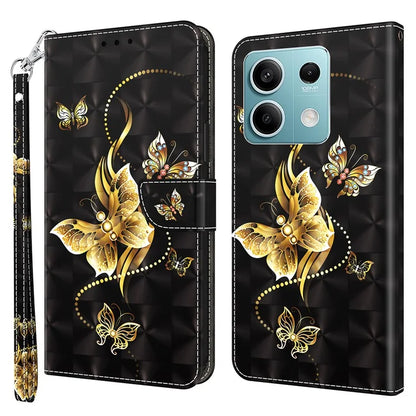 For Xiaomi Redmi Note 13 5G Cell Phone Cases 3D Pattern Printing Card Holder Cover