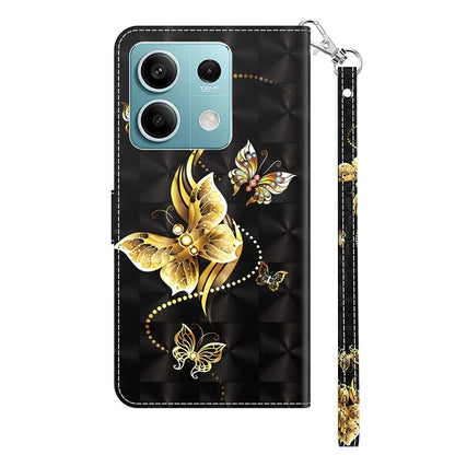 For Xiaomi Redmi Note 13 5G Cell Phone Cases 3D Pattern Printing Card Holder Cover
