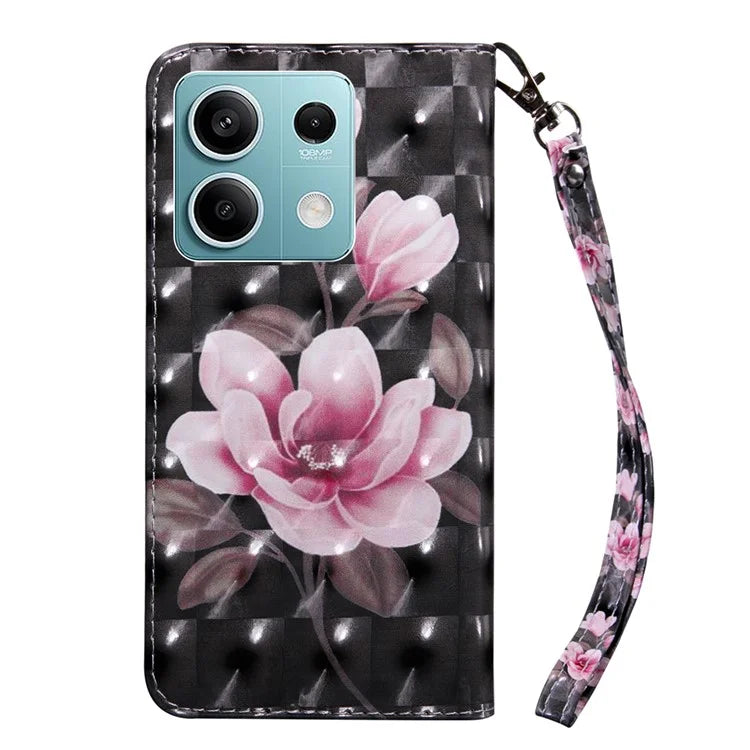 For Xiaomi Redmi Note 13 5G Cell Phone Cases 3D Pattern Printing Card Holder Cover