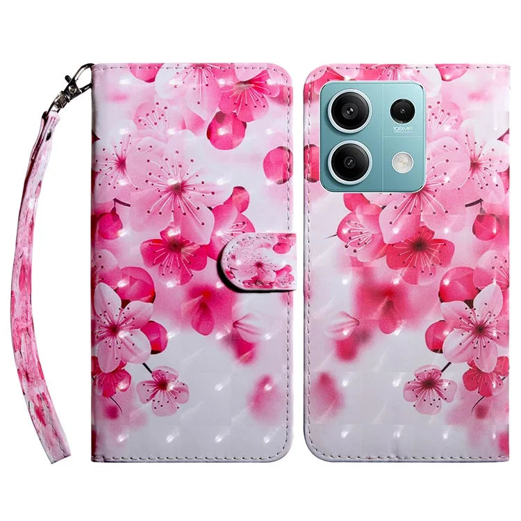 For Xiaomi Redmi Note 13 5G Cell Phone Cases 3D Pattern Printing Card Holder Cover