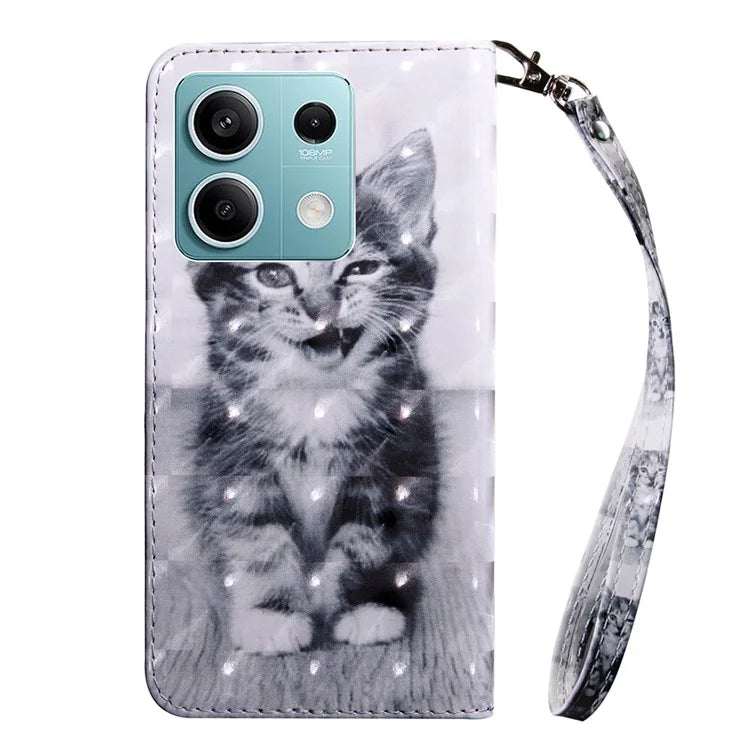For Xiaomi Redmi Note 13 5G Cell Phone Cases 3D Pattern Printing Card Holder Cover