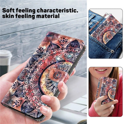 For Xiaomi Redmi Note 13 Pro+ 5G Leather Case 3D Pattern Printing Phone Cover with Hand Strap
