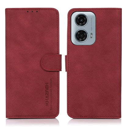 KHAZNEH For Motorola Moto G04 4G / G24 4G Phone Stand Case Wallet Cell Phone Cover with Card Slot