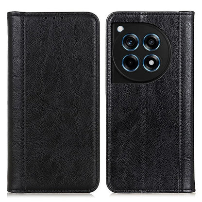 For OnePlus 12R 5G / Ace 3 5G Case Split Leather Flip Wallet Stand Cover Litchi Texture