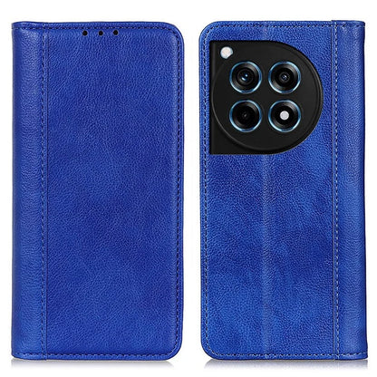 For OnePlus 12R 5G / Ace 3 5G Case Split Leather Flip Wallet Stand Cover Litchi Texture