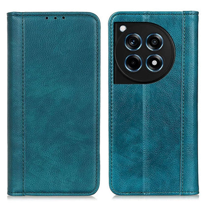 For OnePlus 12R 5G / Ace 3 5G Case Split Leather Flip Wallet Stand Cover Litchi Texture