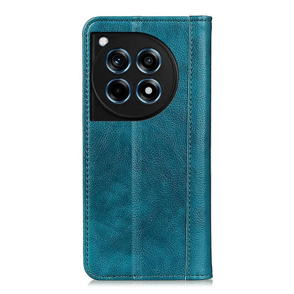 For OnePlus 12R 5G / Ace 3 5G Case Split Leather Flip Wallet Stand Cover Litchi Texture