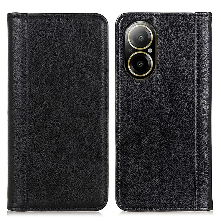 For Realme C67 4G Case Split Leather Magnetic Auto Closing Wallet Phone Cover