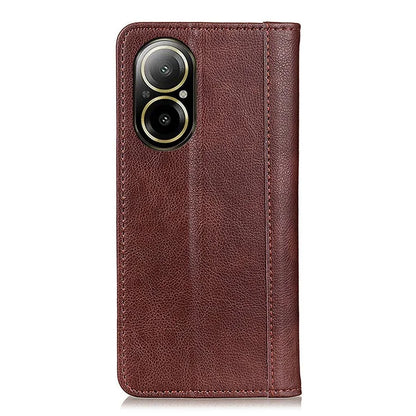 For Realme C67 4G Case Split Leather Magnetic Auto Closing Wallet Phone Cover
