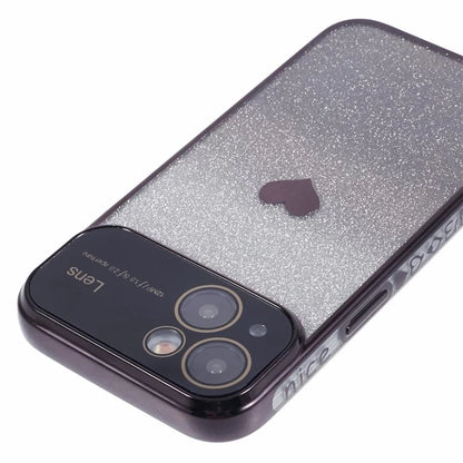 For iPhone 14 Plus TPU Case Love Heart Pattern Electroplating Edge Phone Cover