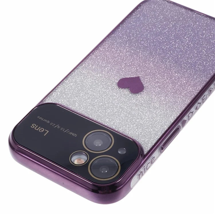 For iPhone 14 Case Love Heart Pattern Bling Protective TPU Phone Cover