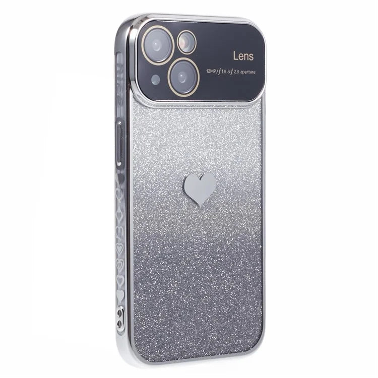 For iPhone 15 TPU Case Sparkly Glitter Electroplating Edge Phone Cover