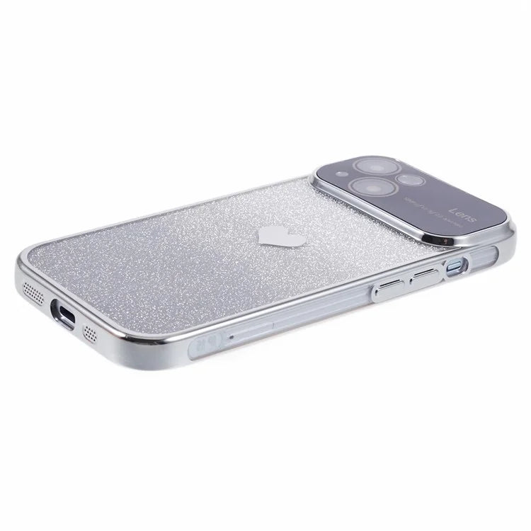 For iPhone 15 TPU Case Sparkly Glitter Electroplating Edge Phone Cover