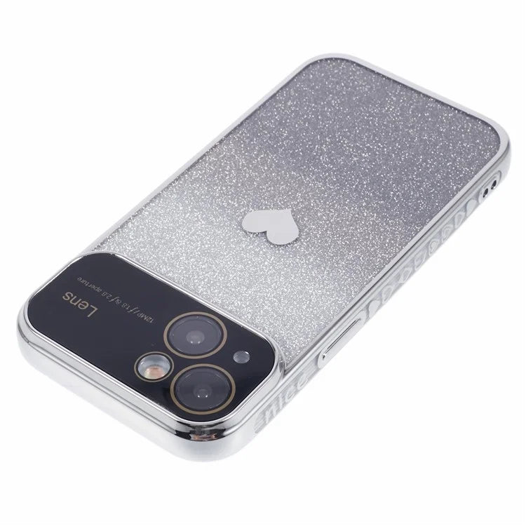 For iPhone 15 TPU Case Sparkly Glitter Electroplating Edge Phone Cover