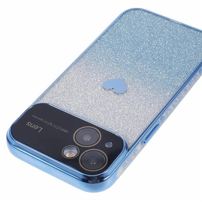 For iPhone 15 TPU Case Sparkly Glitter Electroplating Edge Phone Cover