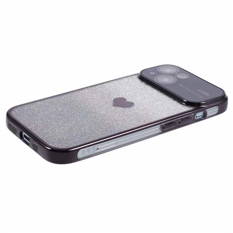 For iPhone 15 TPU Case Sparkly Glitter Electroplating Edge Phone Cover