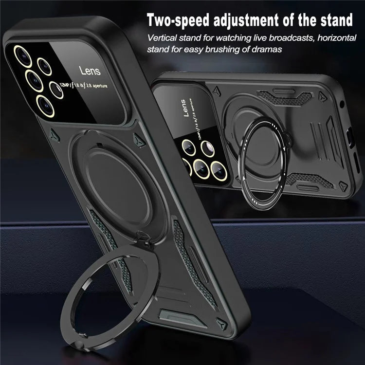 Kickstand Case for Samsung Galaxy A23 4G / A23 5G (Global Version) PC+TPU Phone Cover Compatible with MagSafe