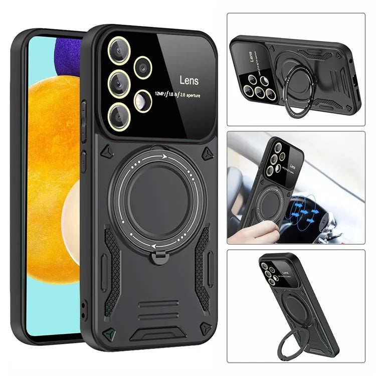 Kickstand Case for Samsung Galaxy A23 4G / A23 5G (Global Version) PC+TPU Phone Cover Compatible with MagSafe