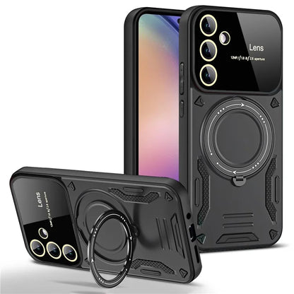 For Samsung Galaxy S23 FE Kickstand Case PC+TPU Phone Case Compatible with MagSafe