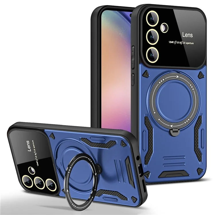 For Samsung Galaxy S23 FE Kickstand Case PC+TPU Phone Case Compatible with MagSafe