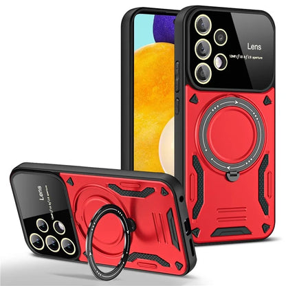 For Samsung Galaxy A32 5G / M32 5G Slim Case Kickstand PC+TPU Phone Shell Compatible with MagSafe