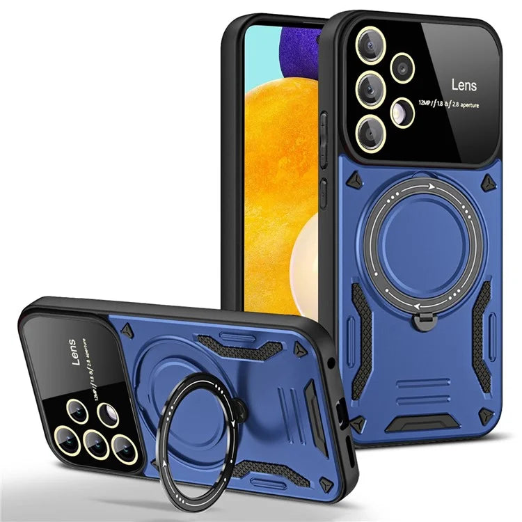 For Samsung Galaxy A32 5G / M32 5G Slim Case Kickstand PC+TPU Phone Shell Compatible with MagSafe