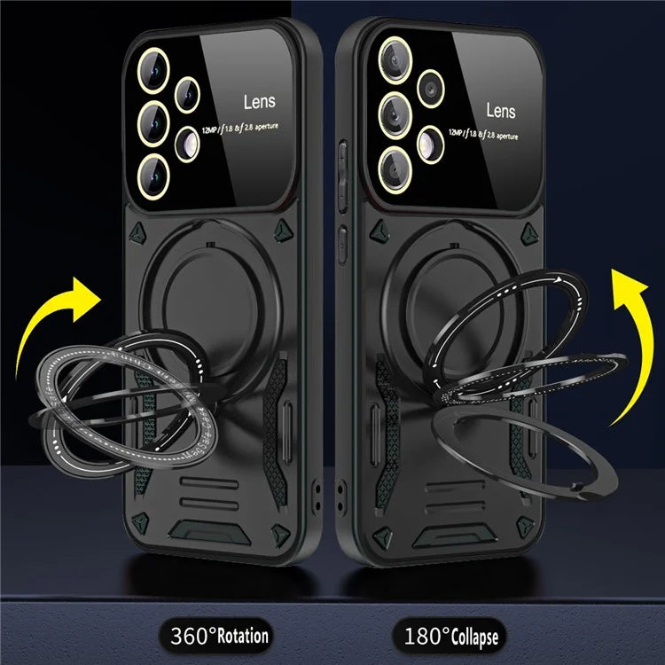 For Samsung Galaxy A32 5G / M32 5G Slim Case Kickstand PC+TPU Phone Shell Compatible with MagSafe