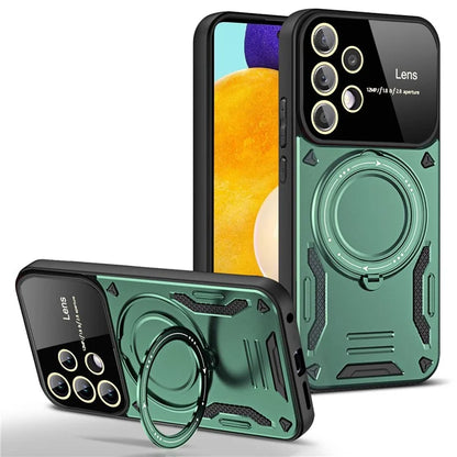 For Samsung Galaxy A32 5G / M32 5G Slim Case Kickstand PC+TPU Phone Shell Compatible with MagSafe