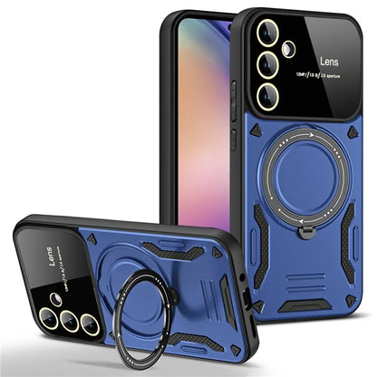 For Samsung Galaxy A24 4G / A25 5G (Global) (161.0 x 76.5 x 8.3mm) Kickstand Cover Compatible with MagSafe PC+TPU Phone Case
