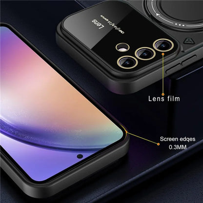For Samsung Galaxy A24 4G / A25 5G (Global) (161.0 x 76.5 x 8.3mm) Kickstand Cover Compatible with MagSafe PC+TPU Phone Case