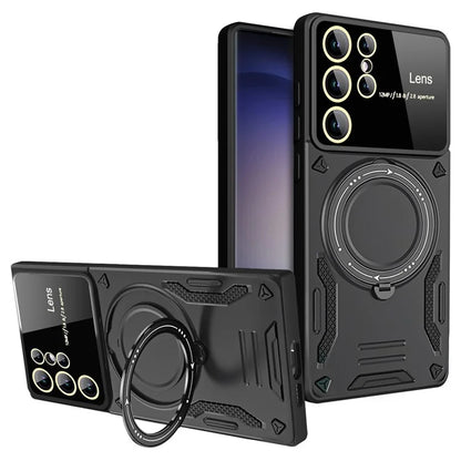 For Samsung Galaxy S22 Ultra 5G Kickstand Case Compatible with MagSafe PC+TPU Phone Cover