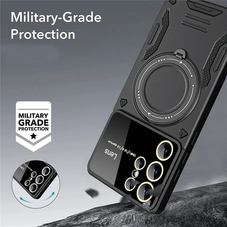 For Samsung Galaxy S22 Ultra 5G Kickstand Case Compatible with MagSafe PC+TPU Phone Cover