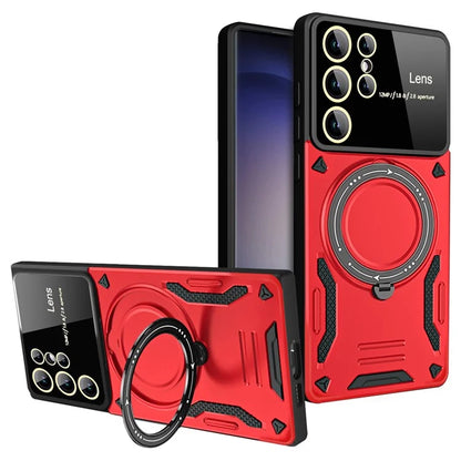 For Samsung Galaxy S22 Ultra 5G Kickstand Case Compatible with MagSafe PC+TPU Phone Cover