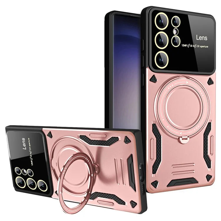 For Samsung Galaxy S22 Ultra 5G Kickstand Case Compatible with MagSafe PC+TPU Phone Cover