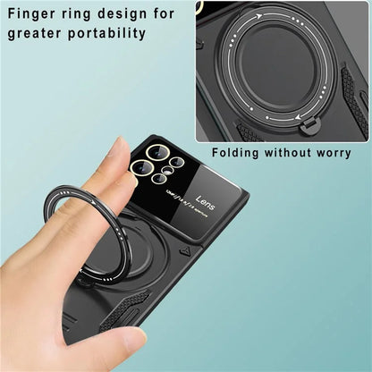 For Samsung Galaxy S22 Ultra 5G Kickstand Case Compatible with MagSafe PC+TPU Phone Cover