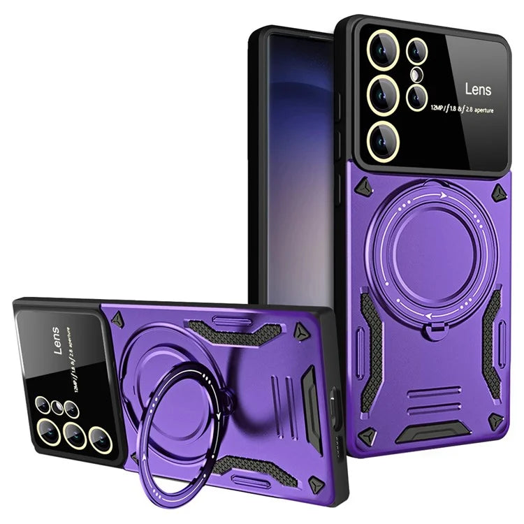For Samsung Galaxy S22 Ultra 5G Kickstand Case Compatible with MagSafe PC+TPU Phone Cover