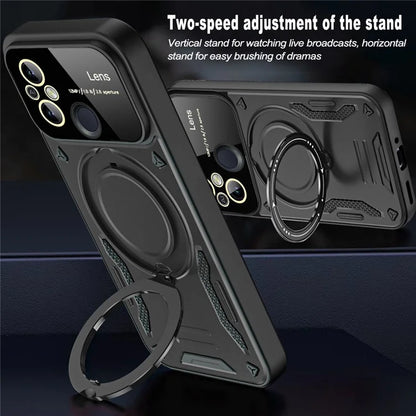 For Xiaomi Redmi 12C 4G / 11A 4G Case Compatible with MagSafe PC+TPU Kickstand Cover