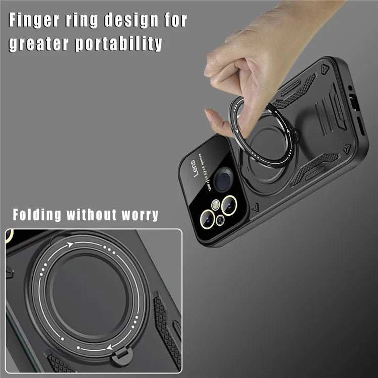 For Xiaomi Redmi 12C 4G / 11A 4G Case Compatible with MagSafe PC+TPU Kickstand Cover