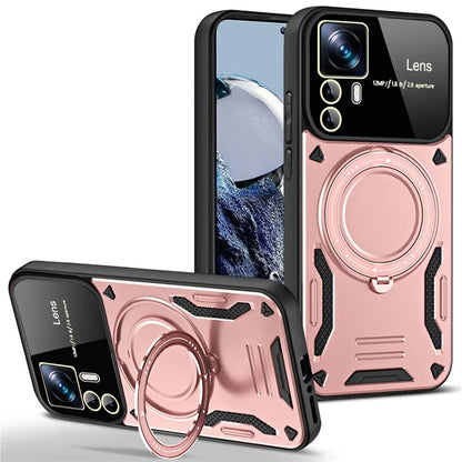 For Xiaomi 12T 5G / 12T Pro 5G / Redmi K50 Ultra Magnetic Case Rotating Kickstand PC+TPU Phone Cover