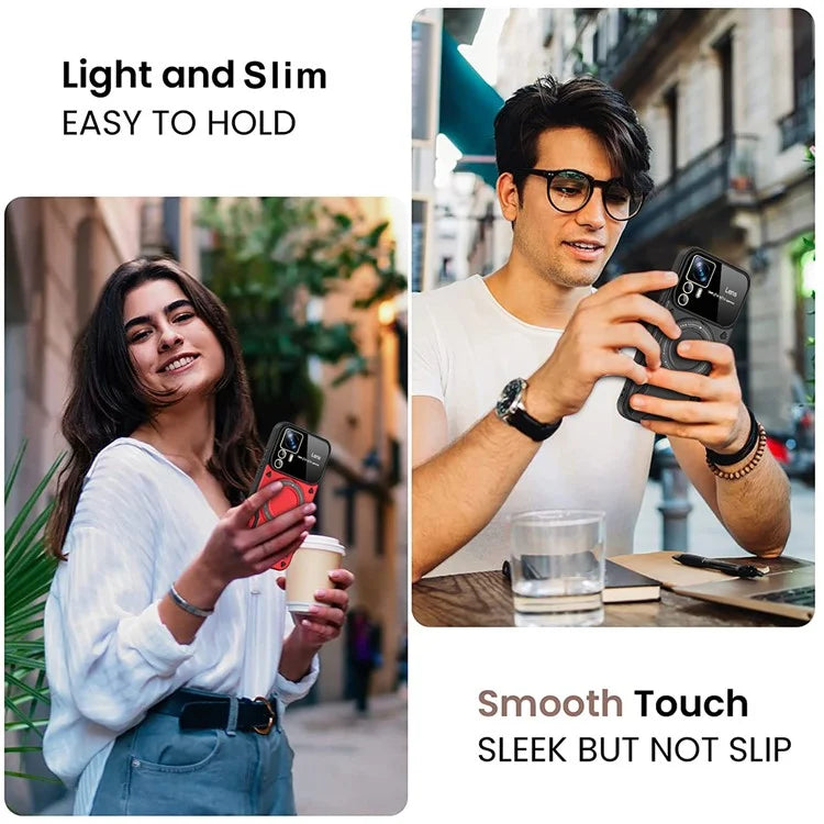 For Xiaomi 12T 5G / 12T Pro 5G / Redmi K50 Ultra Magnetic Case Rotating Kickstand PC+TPU Phone Cover