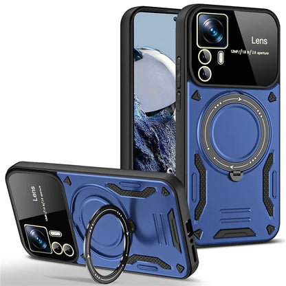 For Xiaomi 12T 5G / 12T Pro 5G / Redmi K50 Ultra Magnetic Case Rotating Kickstand PC+TPU Phone Cover
