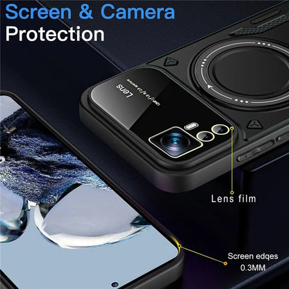 For Xiaomi 12T 5G / 12T Pro 5G / Redmi K50 Ultra Magnetic Case Rotating Kickstand PC+TPU Phone Cover