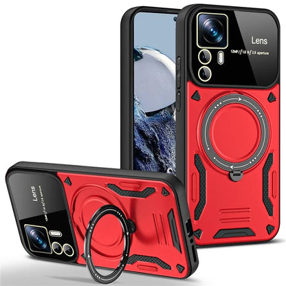 For Xiaomi 12T 5G / 12T Pro 5G / Redmi K50 Ultra Magnetic Case Rotating Kickstand PC+TPU Phone Cover