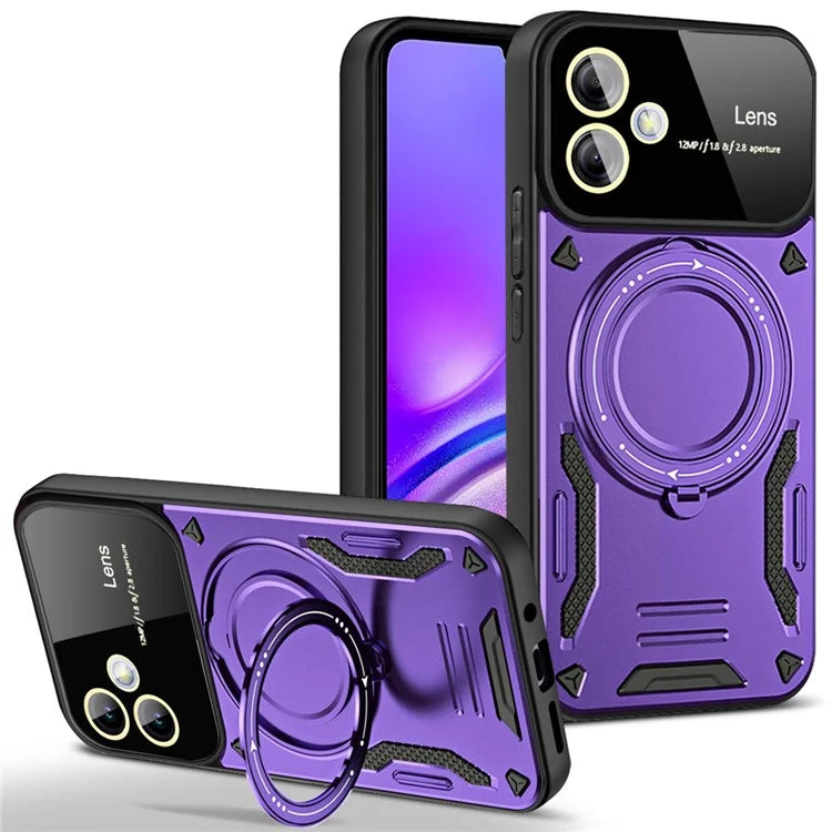 For Samsung Galaxy A05 4G Phone Case Compatible with MagSafe PC+TPU Kickstand Cover