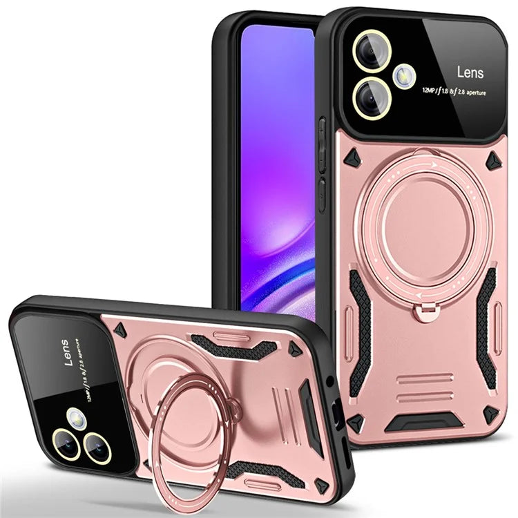 For Samsung Galaxy A05 4G Phone Case Compatible with MagSafe PC+TPU Kickstand Cover