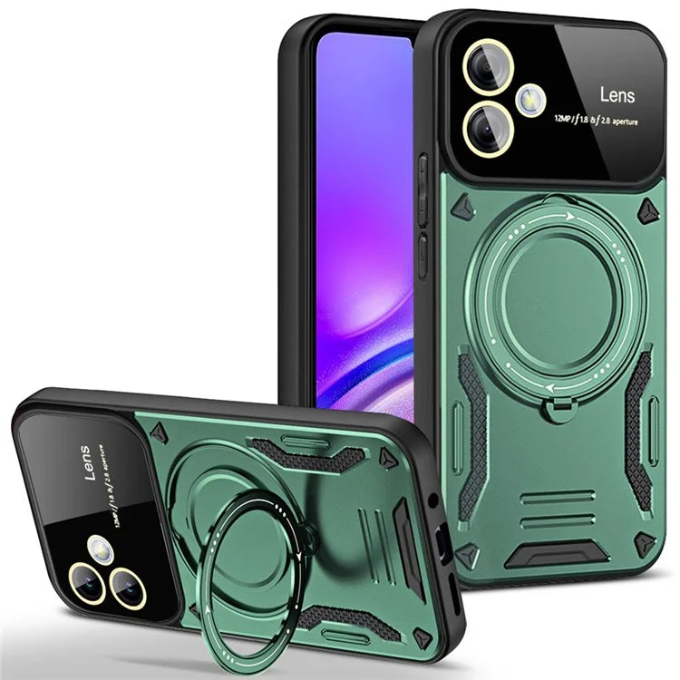 For Samsung Galaxy A05 4G Phone Case Compatible with MagSafe PC+TPU Kickstand Cover