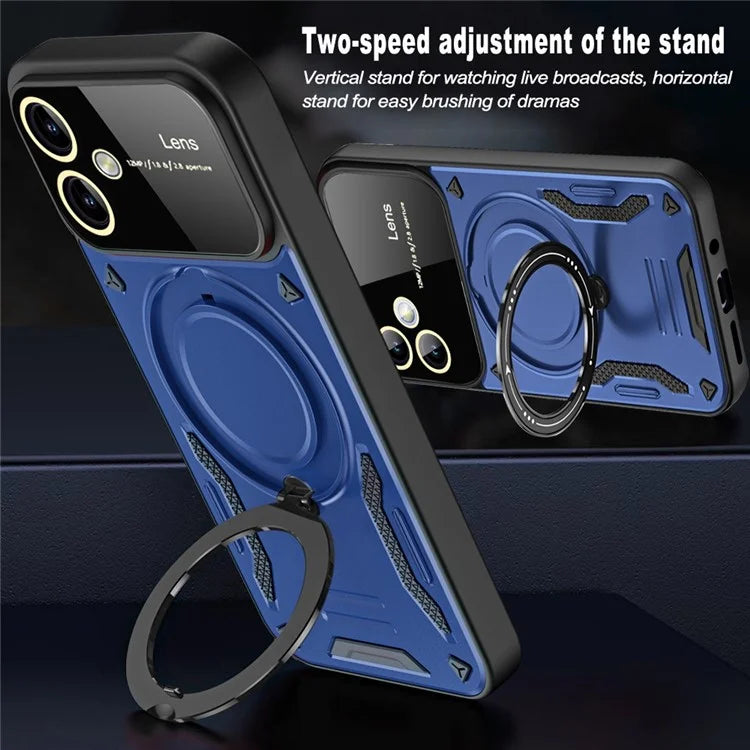 For Samsung Galaxy A05 4G Phone Case Compatible with MagSafe PC+TPU Kickstand Cover